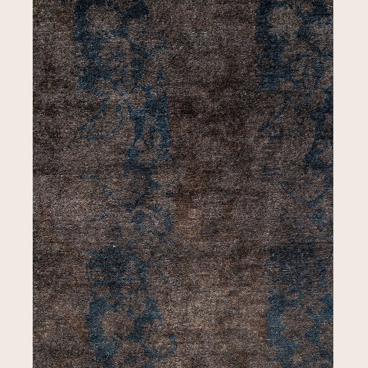 Brown Overdyed Wool Rug - 5'4" x 7'9"