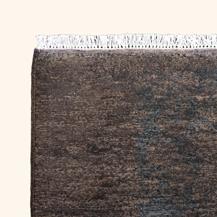 Brown Overdyed Wool Rug - 5'4" x 7'9"
