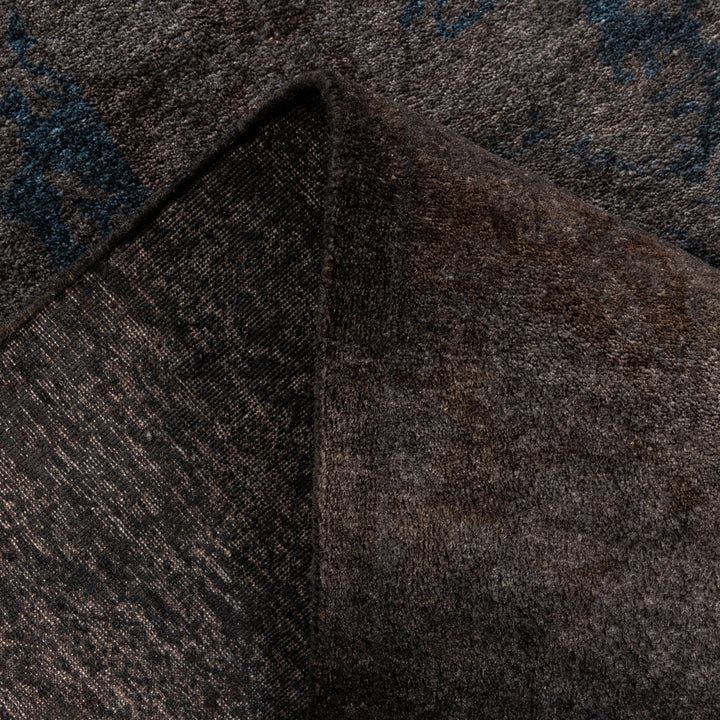 Brown Overdyed Wool Rug - 5'4" x 7'9"
