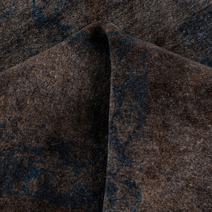 Brown Overdyed Wool Rug - 5'4" x 7'9"