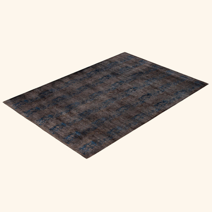 Brown Overdyed Wool Rug - 5'4" x 7'9"