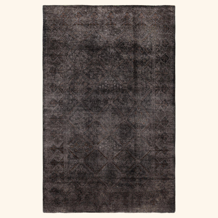 Charcoal Overdyed Wool Rug - 4'2" x 6'6"