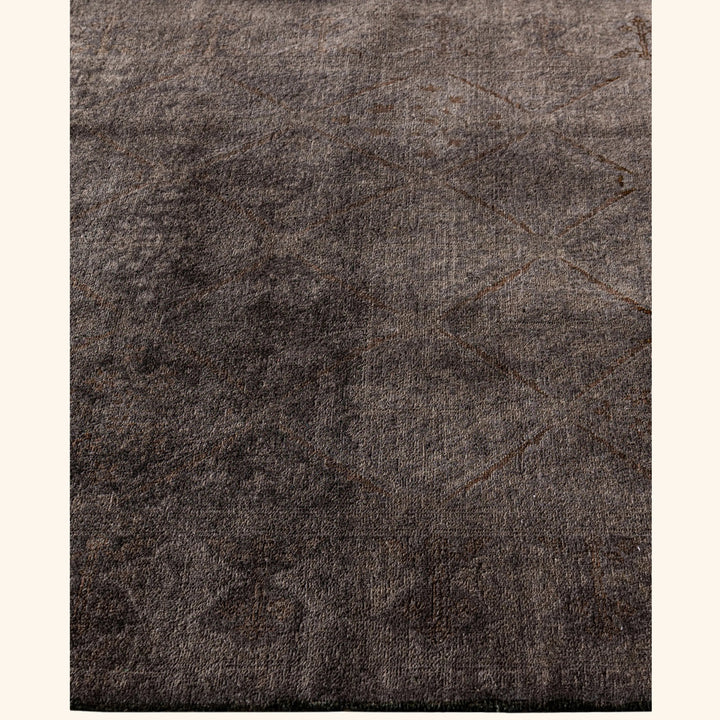 Charcoal Overdyed Wool Rug - 4'2" x 6'6"