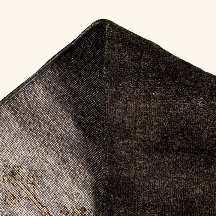 Charcoal Overdyed Wool Rug - 4'2" x 6'6"