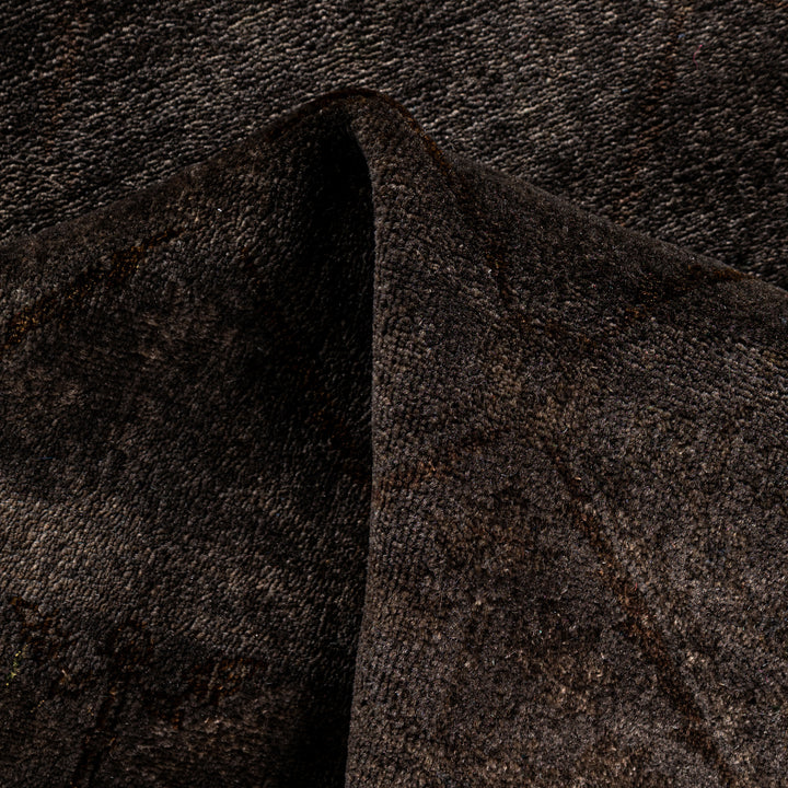 Charcoal Overdyed Wool Rug - 4'2" x 6'6"