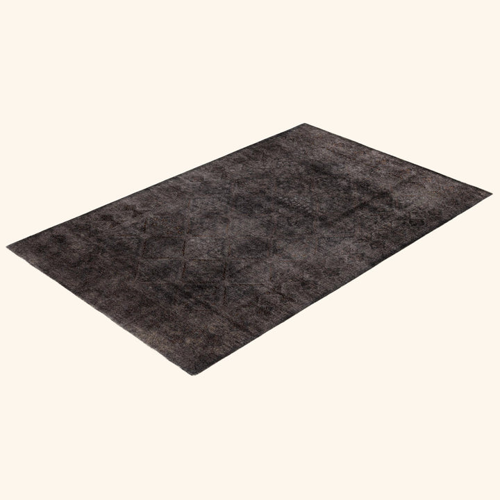 Charcoal Overdyed Wool Rug - 4'2" x 6'6"
