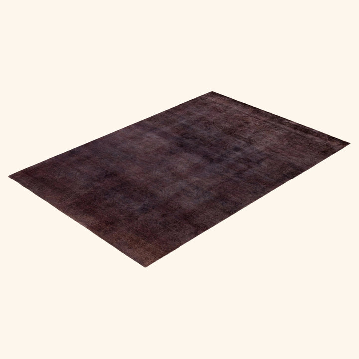 Grey Overdyed Wool Rug - 5'5" x 8'1"