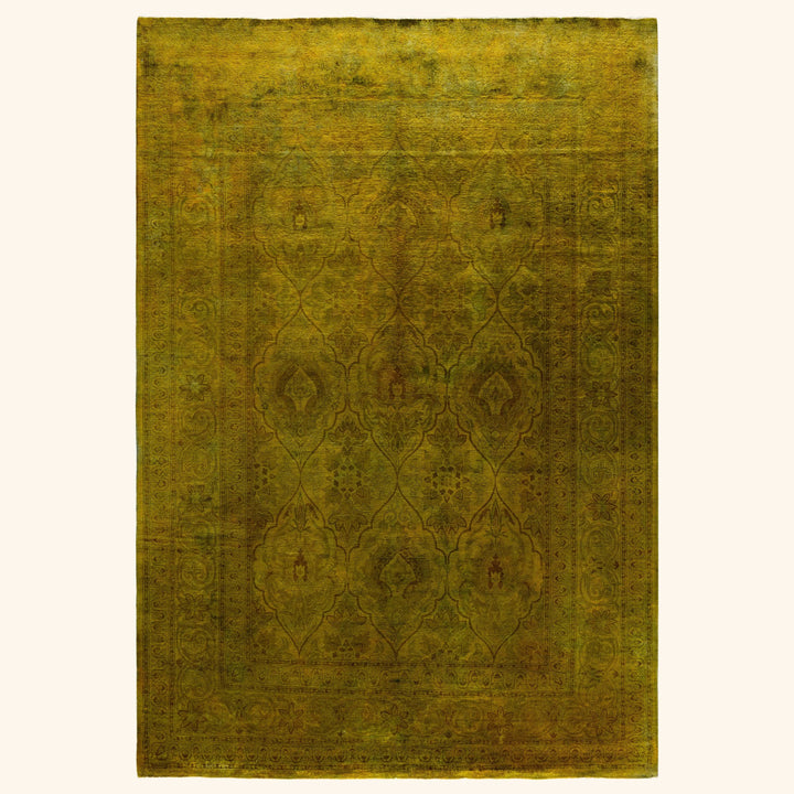 Green Overdyed Wool Rug - 6'3" x 9'