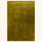 Green Overdyed Wool Rug - 6'3" x 9'
