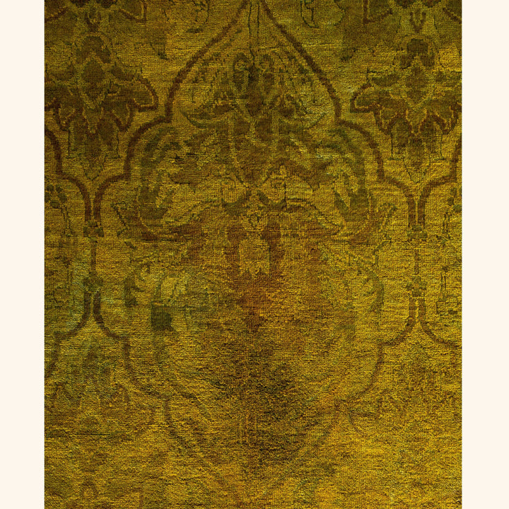 Green Overdyed Wool Rug - 6'3" x 9'