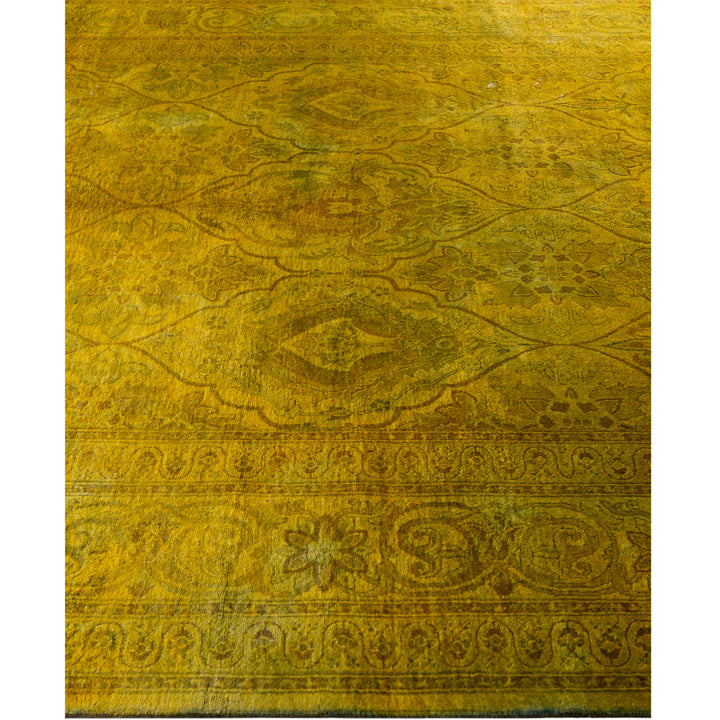 Green Overdyed Wool Rug - 6'3" x 9'