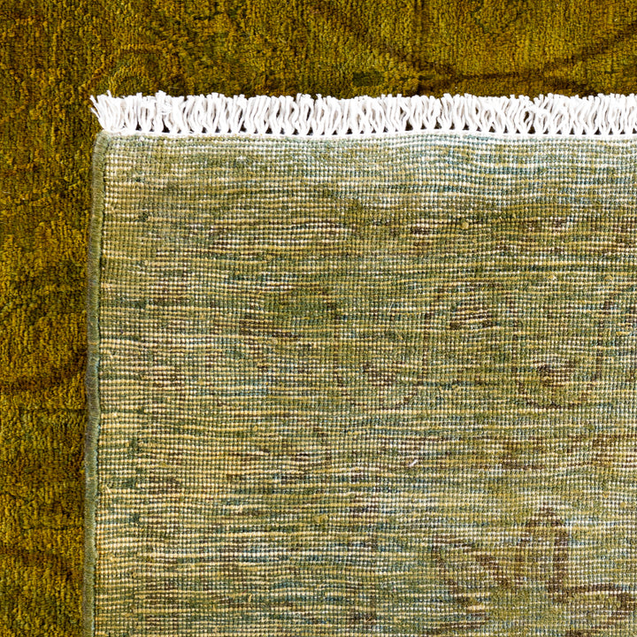 Green Overdyed Wool Rug - 6'3" x 9'