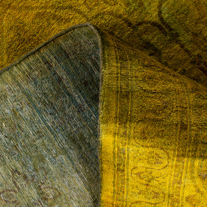 Green Overdyed Wool Rug - 6'3" x 9'
