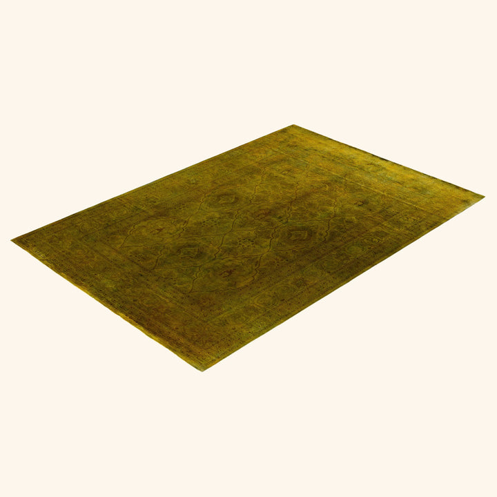 Green Overdyed Wool Rug - 6'3" x 9'