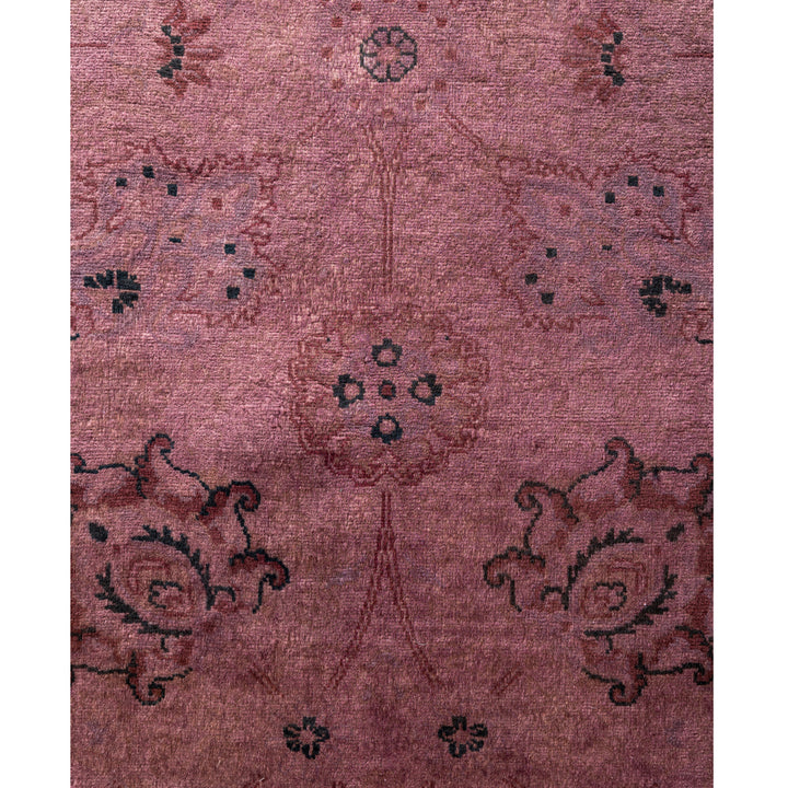 Purple Overdyed Wool Runner - 2'7" x 13'9"