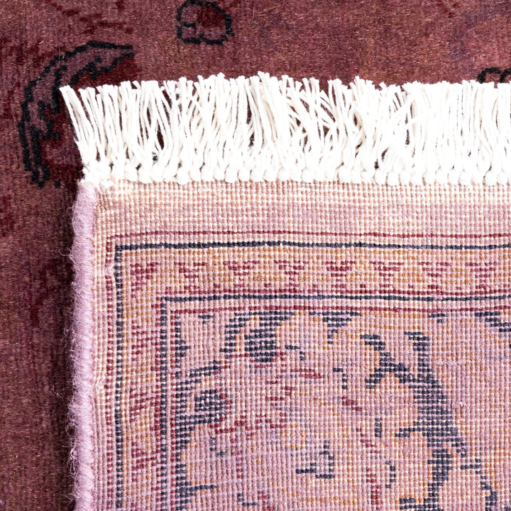 Purple Overdyed Wool Runner - 2'7" x 13'9"