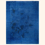 Blue Overdyed Wool Rug - 9'1" x 12'