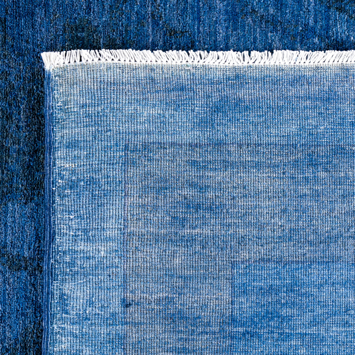 Blue Overdyed Wool Rug - 9'1" x 12'
