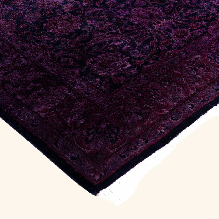 Purple Overdyed Wool Runner - 2'7" x 18'2"