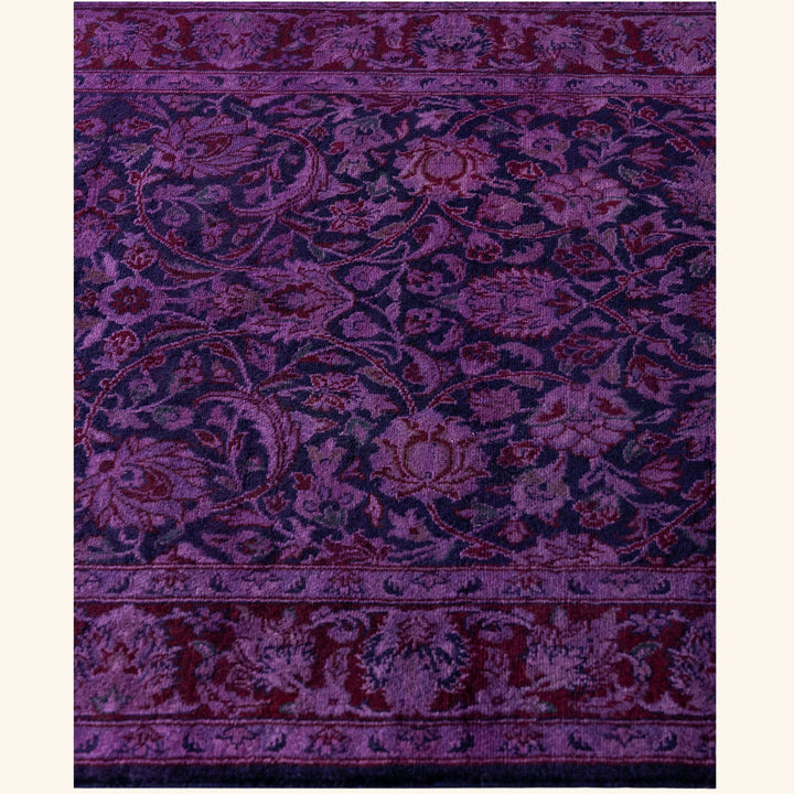 Purple Overdyed Wool Runner - 2'7" x 18'2"