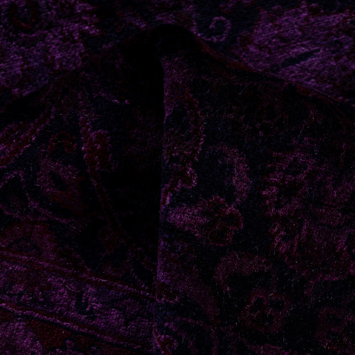 Purple Overdyed Wool Runner - 2'7" x 18'2"