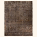 Brown Overdyed Wool Rug - 8'1" x 10'3"