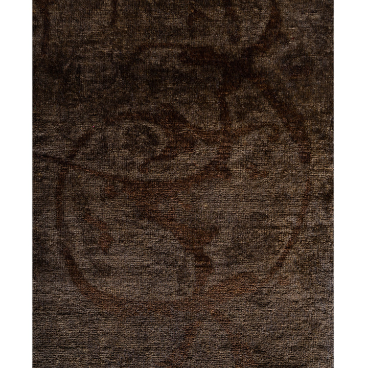 Brown Overdyed Wool Rug - 8'1" x 10'3"