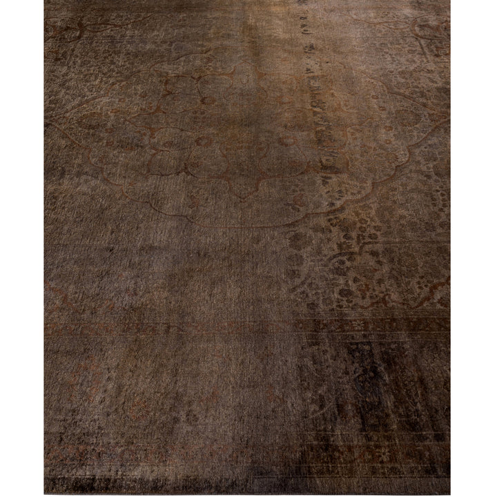 Brown Overdyed Wool Rug - 8'1" x 10'3"