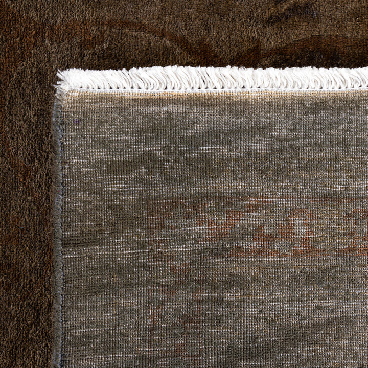 Brown Overdyed Wool Rug - 8'1" x 10'3"