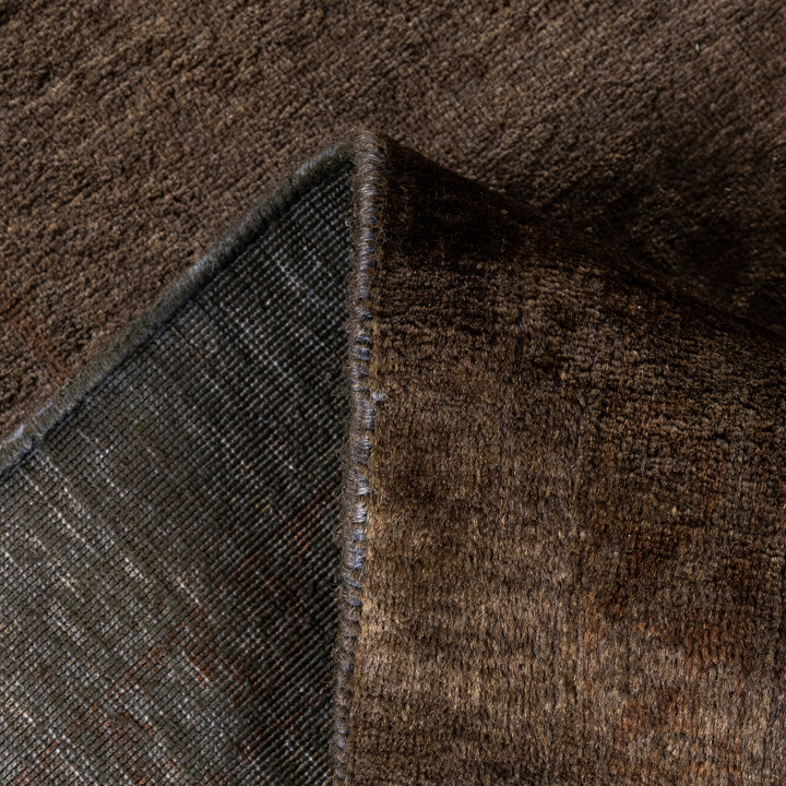 Brown Overdyed Wool Rug - 8'1" x 10'3"