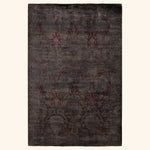 Brown Overdyed Wool Rug - 4'2" x 6'3"