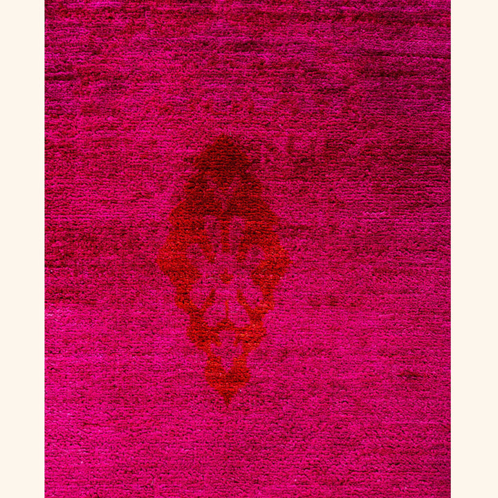 Pink Overdyed Wool Rug - 5' x 8'1"