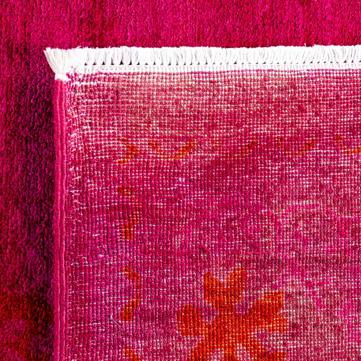 Pink Overdyed Wool Rug - 5' x 8'1"