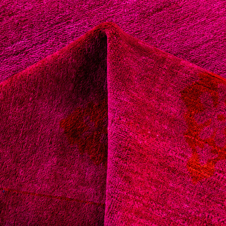 Pink Overdyed Wool Rug - 5' x 8'1"
