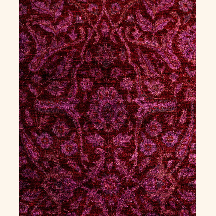 Purple Overdyed Wool Rug - 10'3" x 14'2"