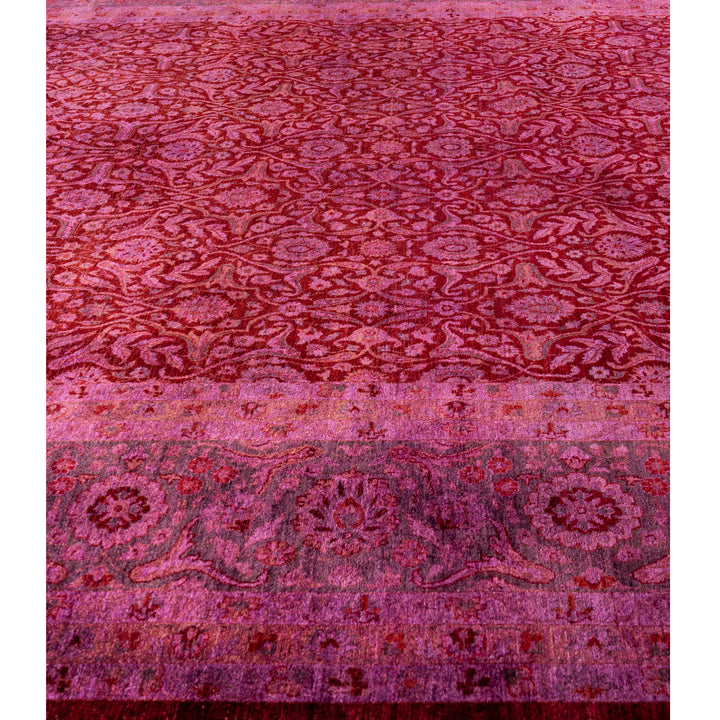 Purple Overdyed Wool Rug - 10'3" x 14'2"