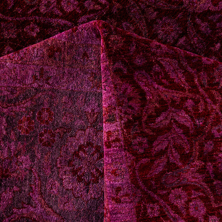 Purple Overdyed Wool Rug - 10'3" x 14'2"