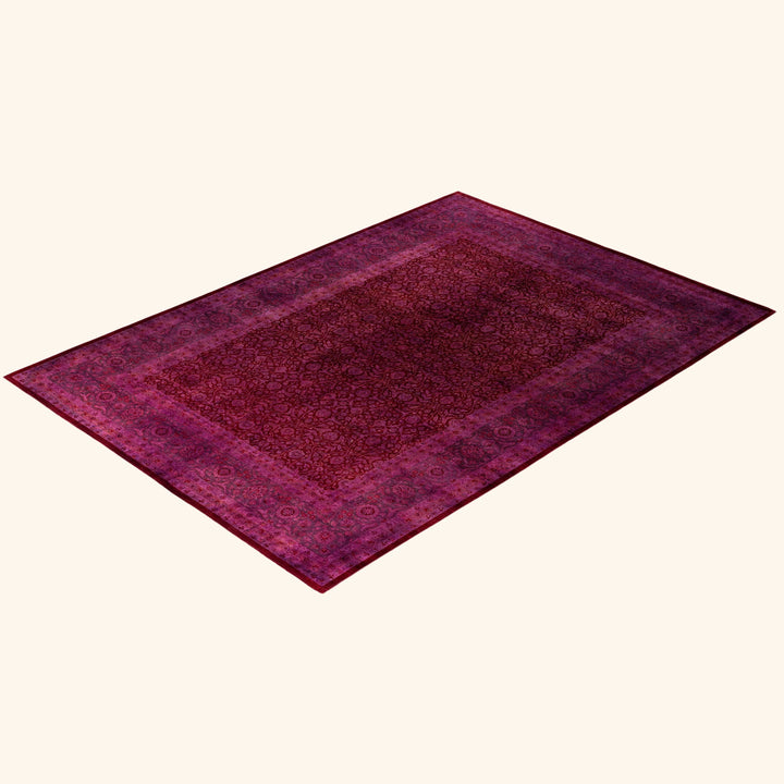 Purple Overdyed Wool Rug - 10'3" x 14'2"