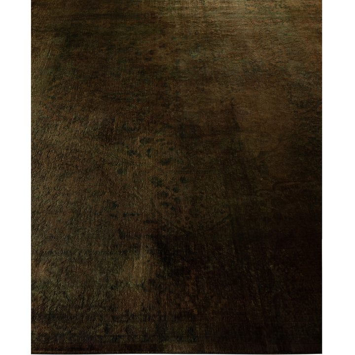 Brown Overdyed Wool Rug - 8'2" x 10'3"
