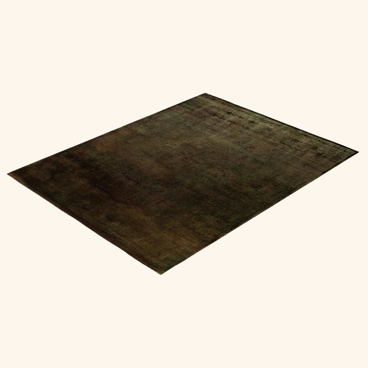 Brown Overdyed Wool Rug - 8'2" x 10'3"