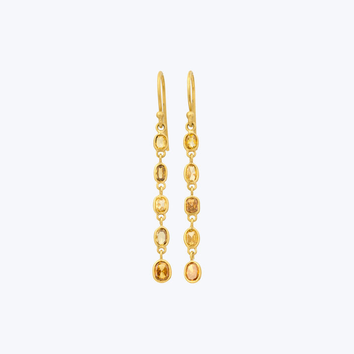 Fancy Color Diamond 5 Drop Earrings