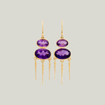 Short Mantis Earrings In Amethyst