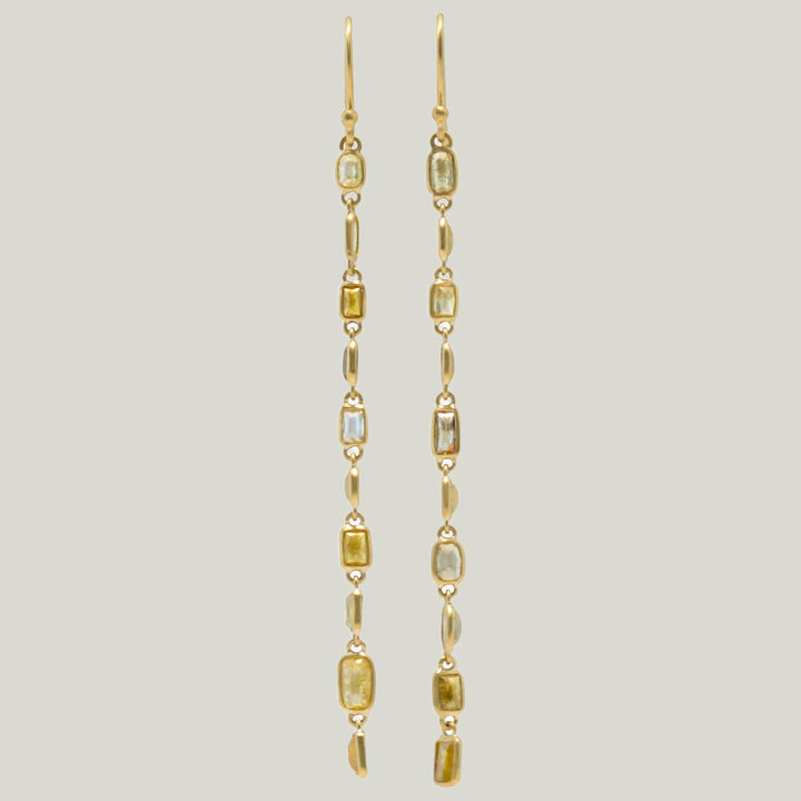 Rustic Diamond Modern Stiletto Earrings