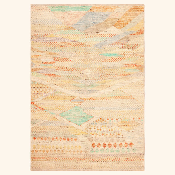 Zameen Transitional Wool Rug - 4'2" x 6'2"