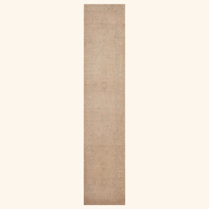 Transitional Oushak Wool Runner - 2'9" x 13'5"