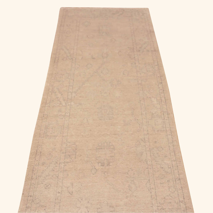 Transitional Oushak Wool Runner - 2'9" x 13'5"