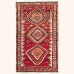 Vintage Traditional Persian Gabbeh Wool Rug - 3'9" x 6'1"
