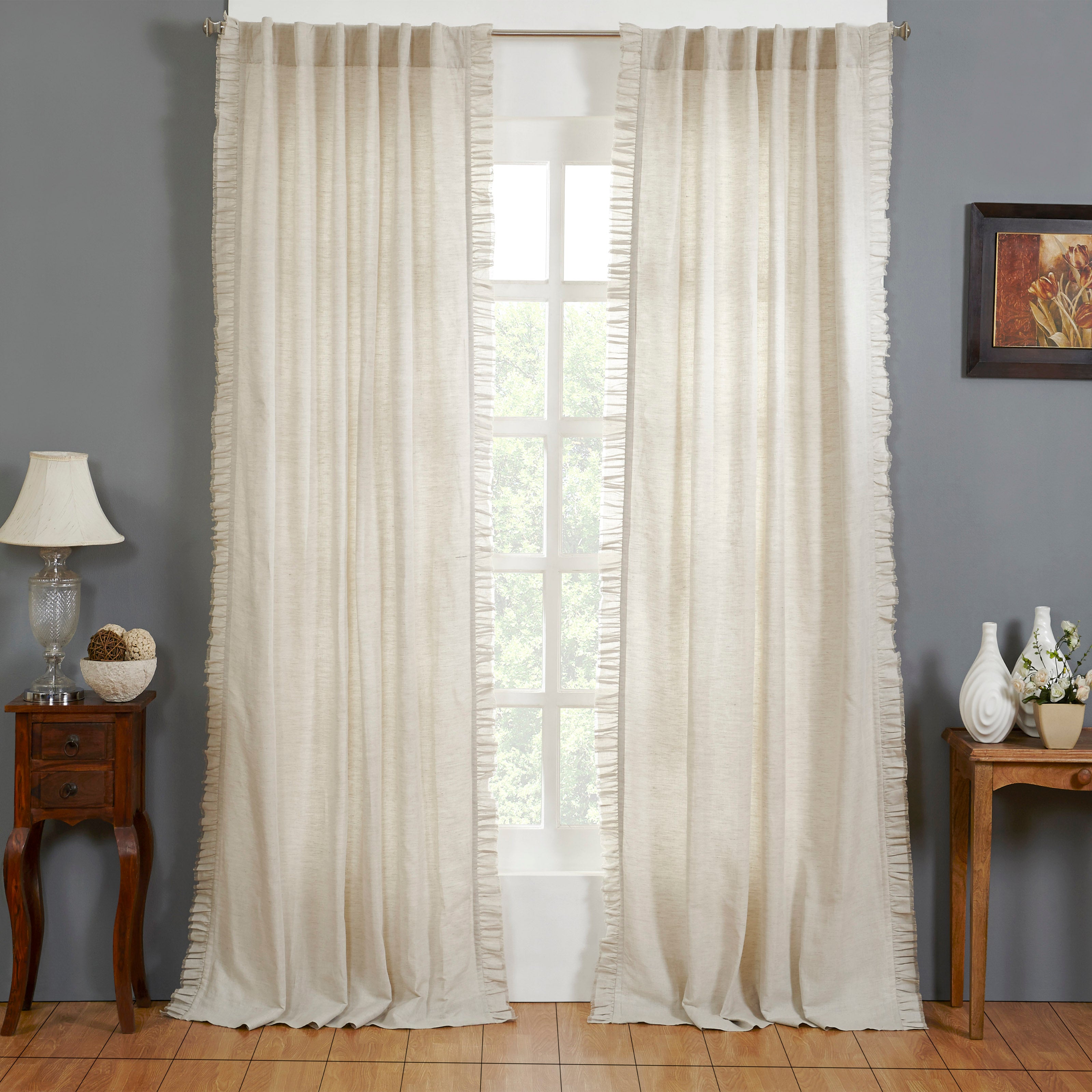 abc home Linen Curtain Panel