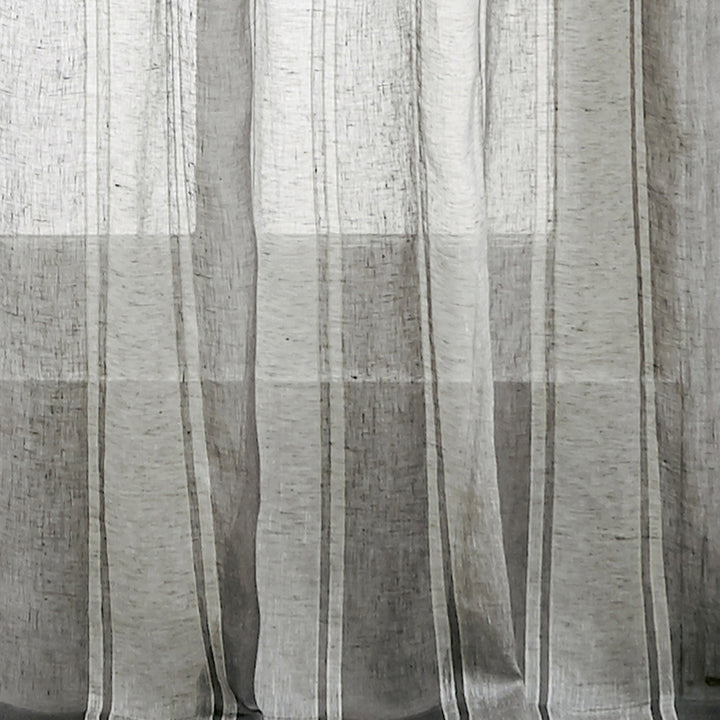 Lurex Linen Striped Curtain Panel