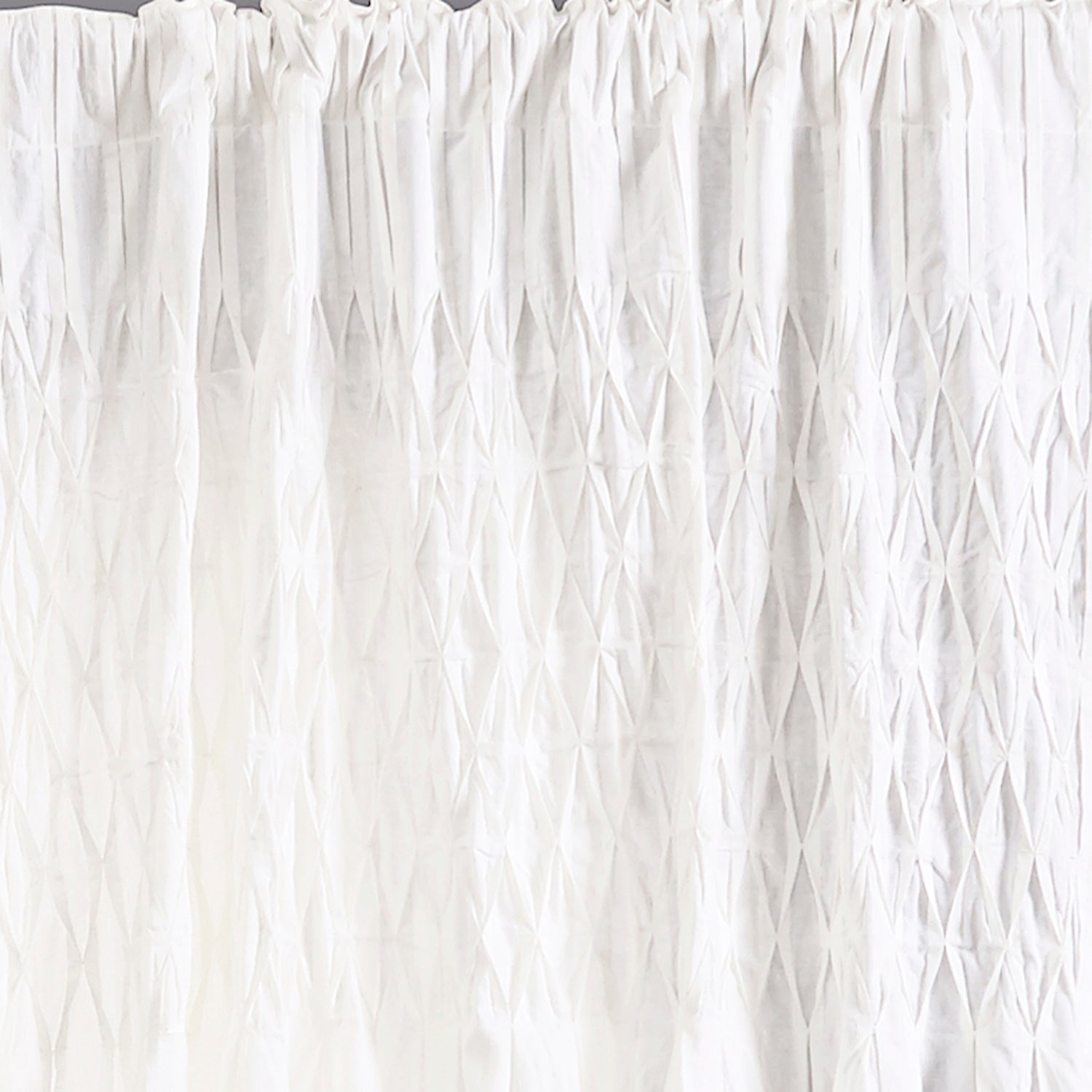 Smocking Stitch Linen Curtain Panel - Thumbnail 3